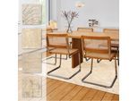Teppich ASTRA "Lou 252", beige (creme), B:133cm H:10mm L:190cm, Kunstfaser, Teppiche, Teppich, Hoch Tief Struktur, Kurzflor, Wohnzimmer, Schlafzimmer