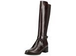 Stiefel NERO GIARDINI "Nero Giardini Stiefel Leder/Textil", Damen, Gr. 38, braun (dunkelbraun), Leder, Textil, Schuhe Stiefel