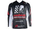 Trainingspullover ROLEFF "Motocross Jersey Mesh RO" Gr. L, schwarz-weiß (schwarz, weiß), Pullover, L, Obermaterial: 100% Polyester