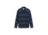 TOM TAILOR Herren Comfort Fit Hemd mit Streifenmuster, blau, Gestreift, Gr. M