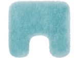 Badematte GÖZZE "»DELUXE«", grün (mint), WC-Vorlegermit Ausschnitt, 1 Stk., Polyester, Badematten, Badematte, mit extra hohem Flor