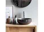 Rundes Marmorwaschbecken Pia Dark Grey