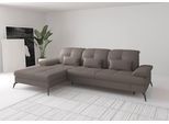 Ecksofa SIT & MORE "Amica, L-Form, inkl. Sitztiefenverstellung & Armteilverstellung", grau (delphine), B:279cm H:90cm T:185cm, Sofas, Ecksofa, wahlweise mit Bettfunktion, Bettkasten und Kopfteilverstellung