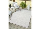 Teppich "Plush, LAGERRÄUMUNG", beige (cream), B:80cm H:8mm L:150cm, Polypropylen, MYFLAIR MÖBEL & ACCESSOIRES, Teppiche, Teppich, Uni Farben, Hoch-Tief Effekt, Outdoor geeignet, Balkon, Terrasse
