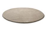 Hochflor-Teppich WECON HOME "Manta", beige (sand beige), H:25mm Ø:200cm, Polyester, Teppiche, Hochflor-Teppich, Langflor, maschinell gewebt, robust, Wohn- & Schlafzimmer, einfarbig