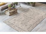 Teppich KAYOOM "Perry 125", beige (creme), B:160cm H:16mm L:230cm, Baumwolle, Teppiche, Teppich, digitaler Druck, verwaschenes Farbendesign, pflegeleicht