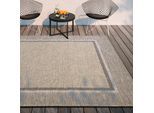 Teppich VILLEROY & BOCH "Luitwin", braun (hellbraun), B:155cm H:8mm L:230cm, Polypropylen, Teppiche, Teppich, In-& Outdoor, Flachgewebe, wetterfest, Terrasse, Balkon, natur, modern
