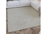 Teppich WECON HOME "Hamptons THIRTYTHREE", beige (elfenbein), B:300cm H:15mm L:400cm, Kunstfaser, Schurwolle, Teppiche, Teppich, Läufer, Fasermix, Kurzflor, Wohnzimmer, elegant, robust, geometrisch