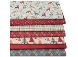 Patchwork- und Quiltpaket "Hirsche Patch", petrol-color