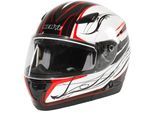 Motorradhelm NERVE "NH5008" Gr. S, rot (rot, weiß, schwarz), Helme, S Kopfumfang: 55cm - 56cm