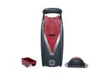Börner Vital Gemüsehobel Basis Set Rot/Schwarz, mit Dressing Funktion, inkl. Mandoline, Fruchthalter, Marinierrolle, Einschub