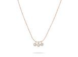 Kette mit Anhänger TAMARIS "Schmuck Geschenk Silber 925 Halskette Tiny Glimmer", rosa (roségoldfarben, kristallweiß), Halsketten, Damen, Silber 925 (Sterlingsilber), L: 45, mit Zirkonia (synth.)