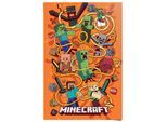 Poster REINDERS "Minecraft - funtage montage", orange (farbe bild(er): orange), B:61cm H:91,5cm T:0,1cm, Bilder, Poster