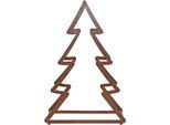 HOFMANN LIVING AND MORE Dekobaum »Weihnachtsbaum, Weihnachtsdeko aussen« aus Metall, mit rostiger Oberfläche, Höhe ca. 95 cm