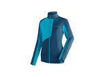 Fleecejacke MAIER SPORTS "Purga Jacket", Damen, Gr. 36, blau (himmelblau), 100% Polyester, Rundhals, Jacken Fleecejacke, Damen Midlayer, Fleece mit aufgerauter Innenseite