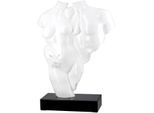 Dekoobjekt CASABLANCA BY GILDE "Skulptur Paar Coppia weiss H. 49 cm", weiss (weiß), B:35cm H:49cm T:12cm, Kunstharz, Marmor, Dekofiguren, Dekoobjekt