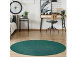 Teppich ANDIAMO "Luton, Made in Germany", grün, H:5mm Ø:200cm, Kunstfaser, Teppiche, Teppich, melierte Optik, ideal im Wohnzimmer & Schlafzimmer