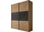 Schwebetürenschrank STAUD "Includo, Made in Germany", dekor artisan eiche, vulkan, B:200cm H:222cm T:68cm, Holzwerkstoff, Schränke, Schwebetürenschrank, Mit vier verschiedenen Ausstattungsvarianten