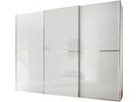 Schwebetürenschrank STAUD "Sinfonie Plus, edles Design in hochwertiger Qualität, Made in Germany", weiß (alpinweißglas), B:298cm H:222cm T:68cm, Holzwerkstoff, Schränke, Schwebetürenschrank, Mit Glasfront und vier verschiedenen Ausstattungsvarianten
