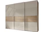 Schwebetürenschrank STAUD "Sinfonie Plus, edles Design in hochwertiger Qualität, Made in Germany", beige (sandglas), B:249cm H:222cm T:68cm, Holzwerkstoff, Schränke, Schwebetürenschrank, Mit vier verschiedenen Ausstattungsvarianten