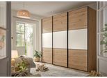 Schwebetürenschrank STAUD "Includo, Made in Germany", weiß (artisan eiche, weiß), B:280cm H:222cm T:68cm, Holzwerkstoff, Schränke, Schwebetürenschrank