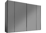 Schwebetürenschrank STAUD "Sonett 100 G, Made in Germany", grau (hellgrau), B:270cm H:222cm T:68cm, Holzwerkstoff, Schränke, Schwebetürenschrank, mit vier verschiedenen Ausstattungsvarianten