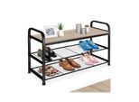 tectake® Schuhregal, Industrial Style, Ablage und 2 Gitterablagen, 91 x 36 x 55 cm