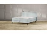Emma Elite Boxspringbett V2 – Mint - 140x200 cm - Kopfteil Streifen - Metallfüße