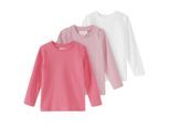 3 Baby Langarmshirts in Unifarben