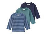 3 Baby Langarmshirts im Basic-Look