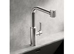 Hansa HANSARONDA Küchenarmatur 54912283 Ausziehbrause, Hebel seitlich, schwenkbar, 2-strahlig, Ausladung 221mm, chrom