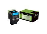 Original Lexmark CX 510 de (80C2XCE / 802XC) Toner Cyan
