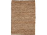 Teppich CARPETFINE "Nala, Juteteppich aus Naturfaser", beige, B:200cm H:9mm L:250cm, Jute, Teppiche, Teppich, aus 100% Jute, viele Größen und Formen, quadratisch, rund, Läufer