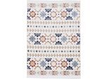 Teppich CARPETFINE "Deja 103", beige, B:200cm H:4mm L:290cm, Polypropylen, Teppiche, Teppich, robustes Flachgewebe, Floral, In- und Outdoor, Läufer