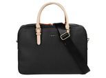 Aktentasche BUGATTI "ELLA", Damen, Gr. B/H/T: 37cm x 27cm x 6cm onesize, schwarz, Kunstfaser, unifarben, Taschen