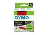 Original Dymo LABELMANAGER PC-2 (45017 / S0720570) Schriftband 12mm/7m Schwarz auf Rot