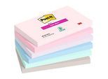 Post-it® Haftnotizen Super Sticky Notes 655-6SS-SOUL, B 127 x T 76 mm, PEFC®-Papier, farbig, 6 Blöcke, 90 Blatt/Block