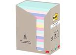 Post-it® Haftnotizen Recycling Notes 655-1RPT, B 127 x T 76 mm, PEFC®-Papier, farbig, 16 Blöcke, 100 Blatt/Block