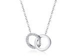 Kette mit Anhänger FIRETTI "Schmuck Geschenk Unity", silber (edelstahlfarben), Halsketten, Damen, Edelstahl, L: 51, mit Zirkonia (synth.)