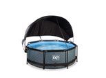 EXIT Frame Pool ø244x76cm mit Filterpumpe und Sonnensegel, versch. Ausführungen