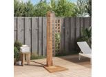 vidaXL Gartendusche Massivholz Teak 70x75x204 cm