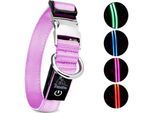 Petsation Leuchthalsband Hundehalsband pink M
