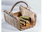 Kaminholzkorb LOCKER, grau, Rattan, Aufbewahrungsboxen