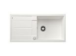 Blanco Spüle 515280 100 x 50 cm, PuraDur weiß, reversibel, Ablauffernbedienung mit Drehbetätigung