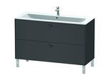 Duravit Brioso Waschtischunterbau BR440404949 1220x479mm, Graphit Matt, 2 Auszüge