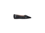 Pointed Toe Black Nappa Flats - Gr. 8_5 - in Schwarz