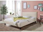 Polsterbett MAINTAL "Gustine", beige (creme, beige), B:156cm H:101cm L:211cm, Betten, Polsterbett, Bettseiten zerlegt, ohne Bettkasten
