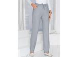 Jerseyhose CLASSIC BASICS, Damen, Gr. 24, Kurzgrößen, grau (grau, meliert), 70% Baumwolle, 30% Polyester, meliert, lang, Hosen Jerseyhose