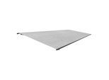 Markise 6x4 m, Halbkassettenmarkise Modell Premium, Stoff Hellgrau, ohne Volant, Kurbel-Antrieb, 4000 x 6000 mm, individuell konfigurieren