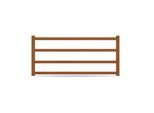 Zaun, Aluminium, Holzoptik Braun, Golden Oak Dekor, Modell Graz, flexible Befestigungssysteme, Zaunelement individuell konfigurierbar